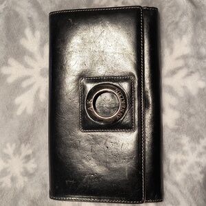 Anne Klein long wallet, 15 card slots, 4 long pockets, ID, zip pocket, GUC